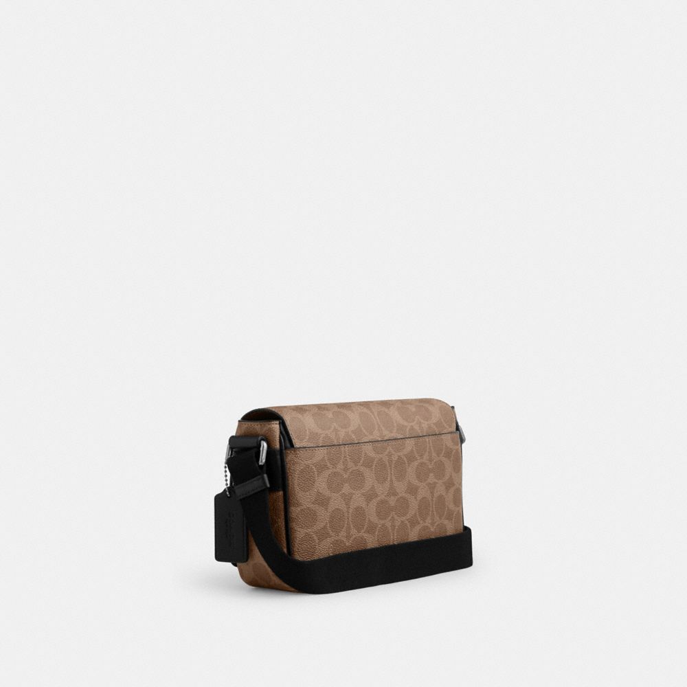 JACK SMALL FLAP CROSSBODY BAG IN SIGNATURE CANVAS