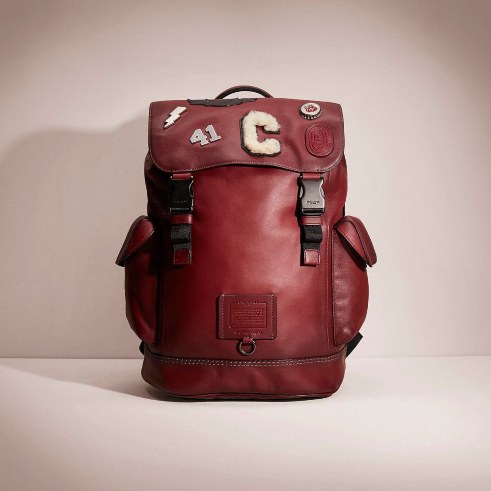 CE069 - Upcrafted Rivington Backpack Black Copper Finish/Red Currant