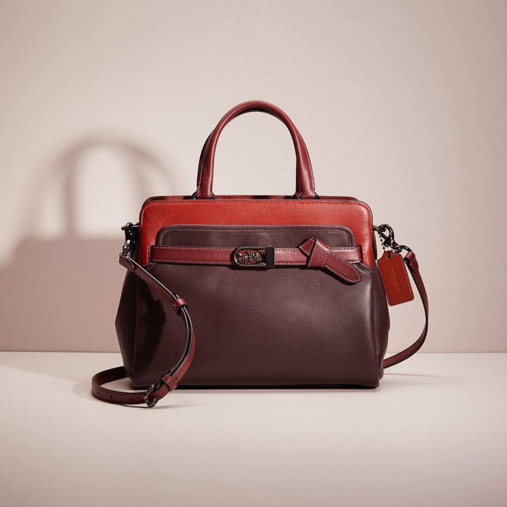 CE155 - Restored Tate Carryall 29 In Colorblock Oxblood Multi/Pewter