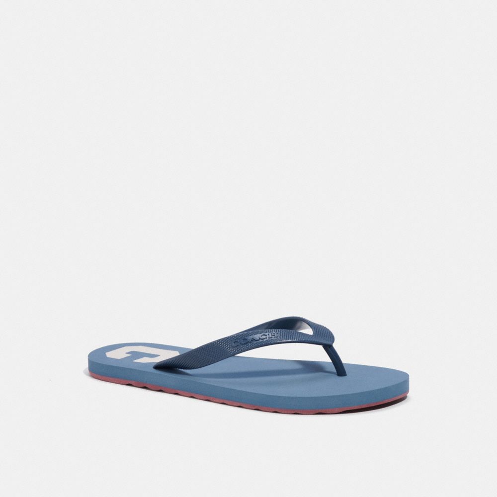 COACH CE216 Zak Flip Flop With Varsity Denim