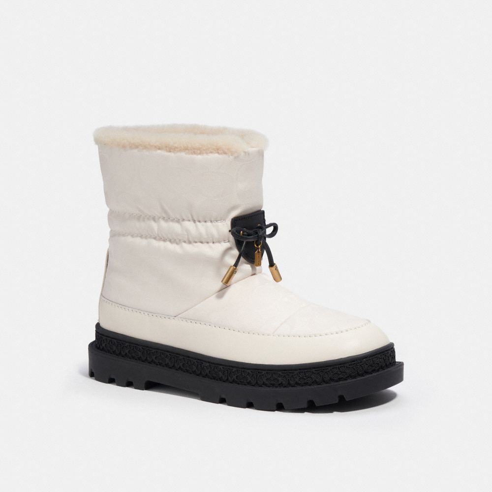 COACH CE303 Kailee Bootie In Recycled Polyester Chalk