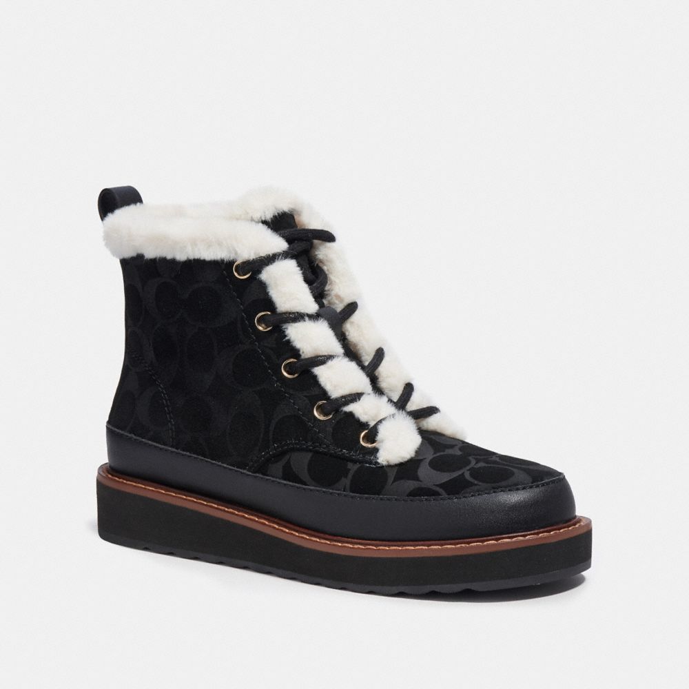 COACH CE325 Imani Boot In Signature Black