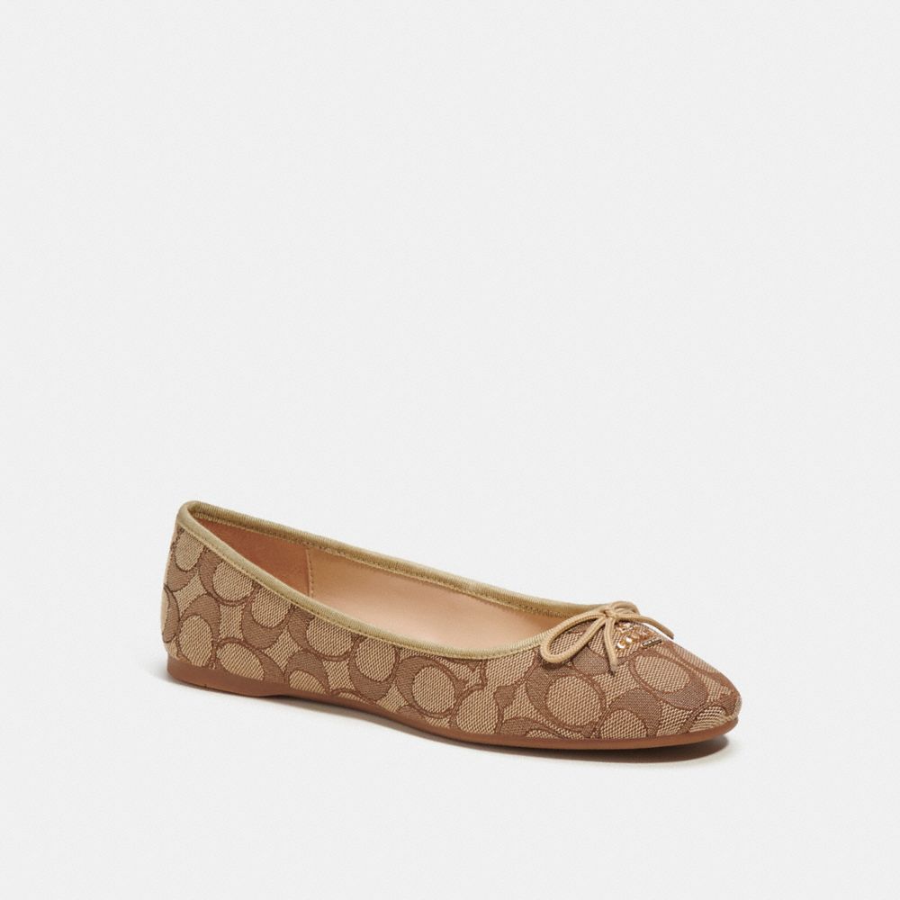 Alina Ballet In Signature Jacquard - CE327 - Khaki/Saddle