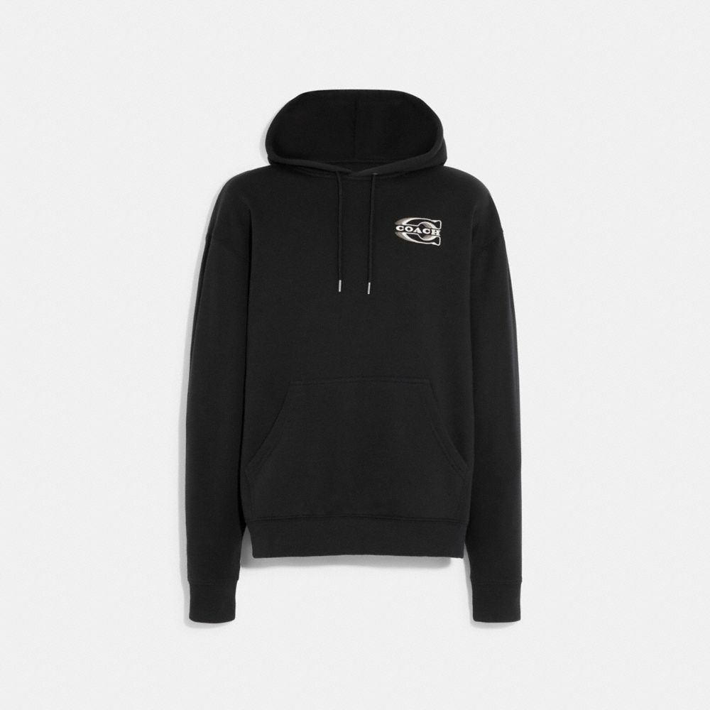 COACH CE334 Gradient Signature Hoodie SOLID BLACK