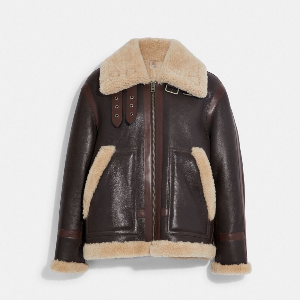 Shearling Aviator - CE339 - Espresso / Natural Tan