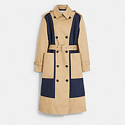 Signature Quilted Trench - CE401 - Classic Khaki/Navy