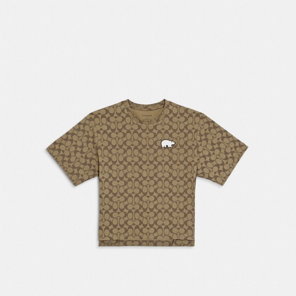 Signature Polar Bear T Shirt - CE415 - Khaki Multi