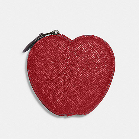 COACH CE424 Apple Coin Pouch Gunmetal/1941-Red