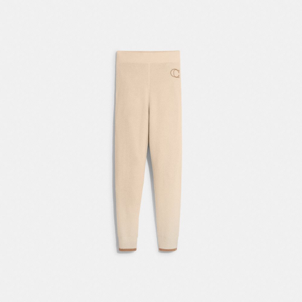 COACH CE425 Thermal Knit Joggers IVORY