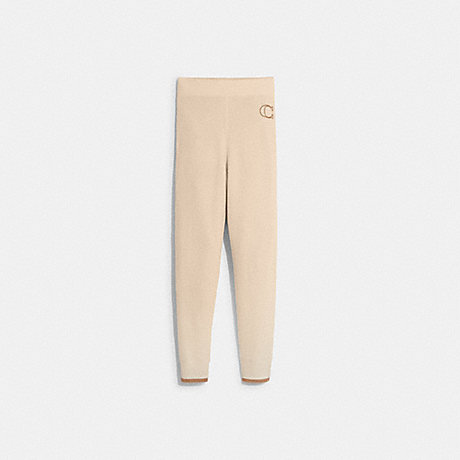 COACH CE425 Thermal Knit Joggers Ivory