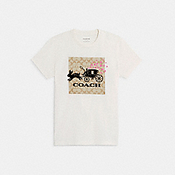 Lunar New Year Signature Rabbit And Carriage T Shirt - CE429 - White