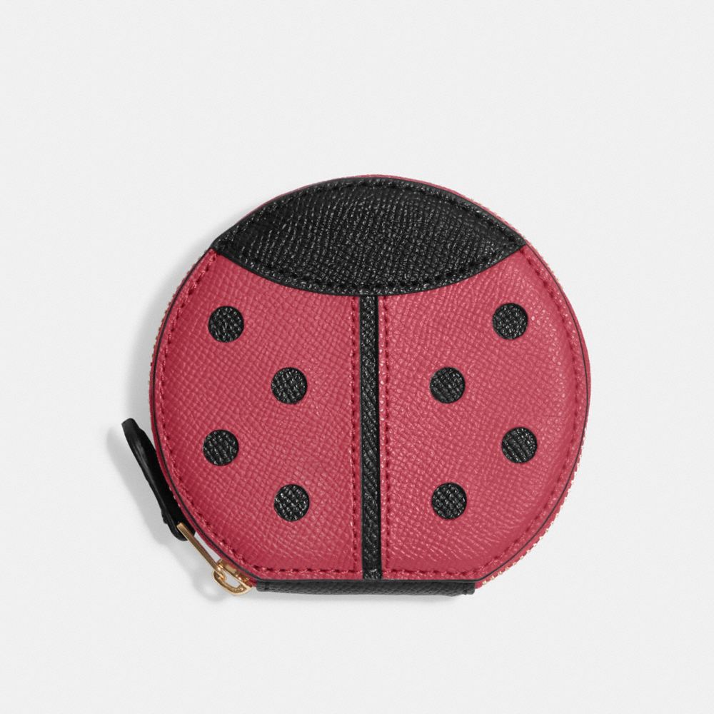 COACH CE430 Ladybug Coin Pouch IM/Strawberry Haze Multi