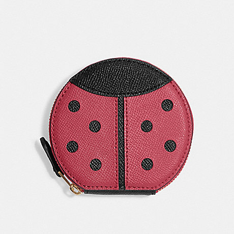 COACH CE430 Ladybug Coin Pouch IM/Strawberry-Haze-Multi