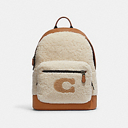 COACH CE437 West Backpack With Coach Motif QB/NATURAL