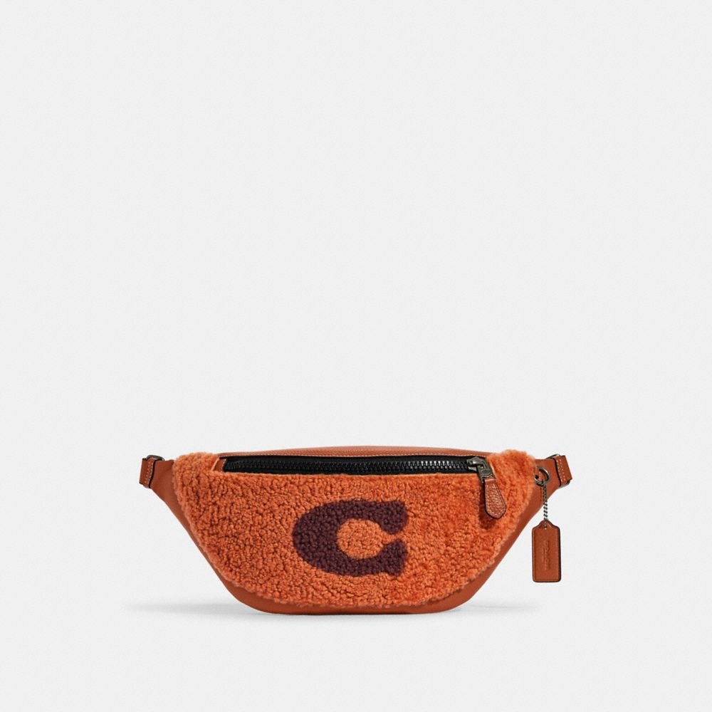 Warren Belt Bag With Coach Motif - CE438 - Gunmetal/Ginger