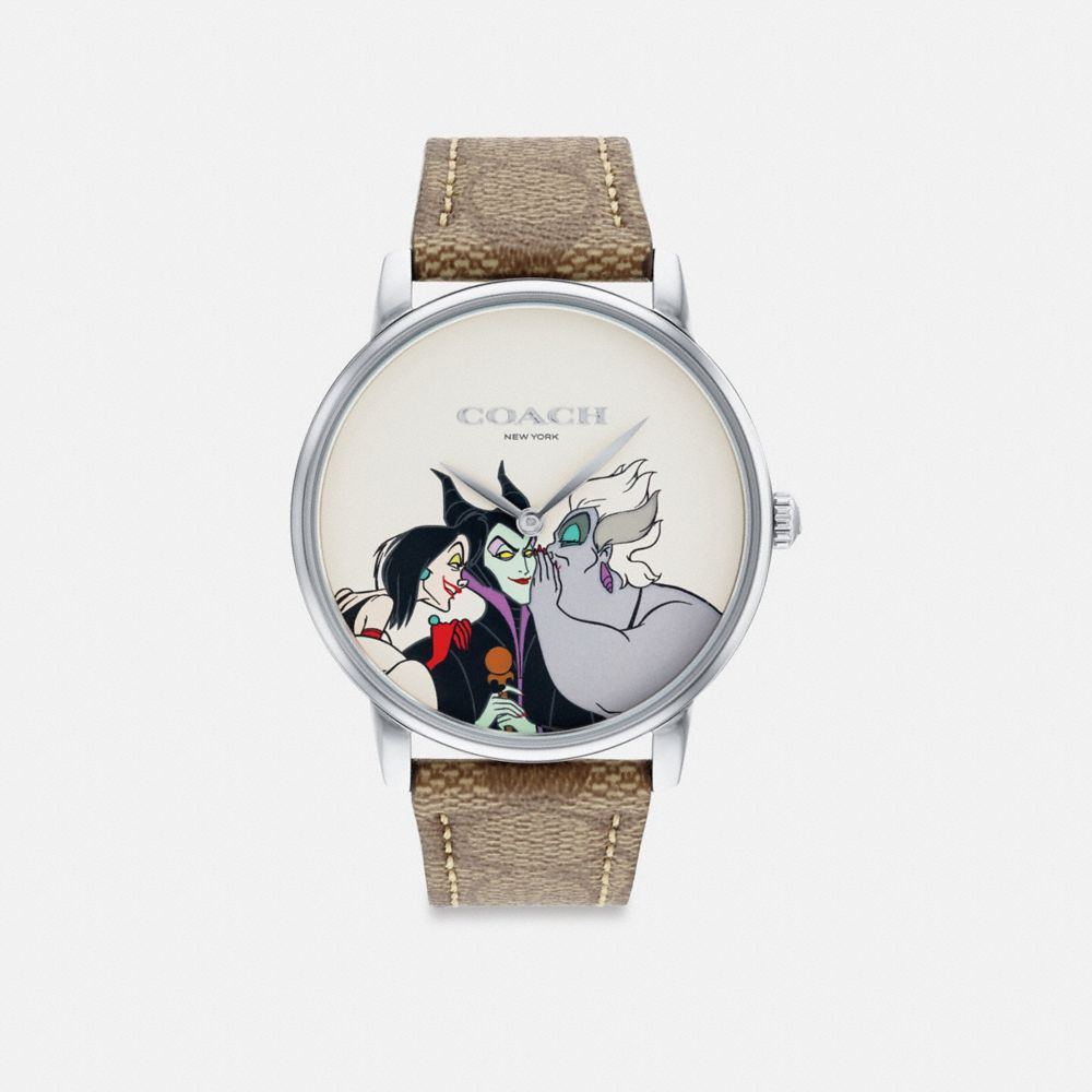 Disney X Coach Villains Grand Watch, 40 Mm - CE444 - KHAKI