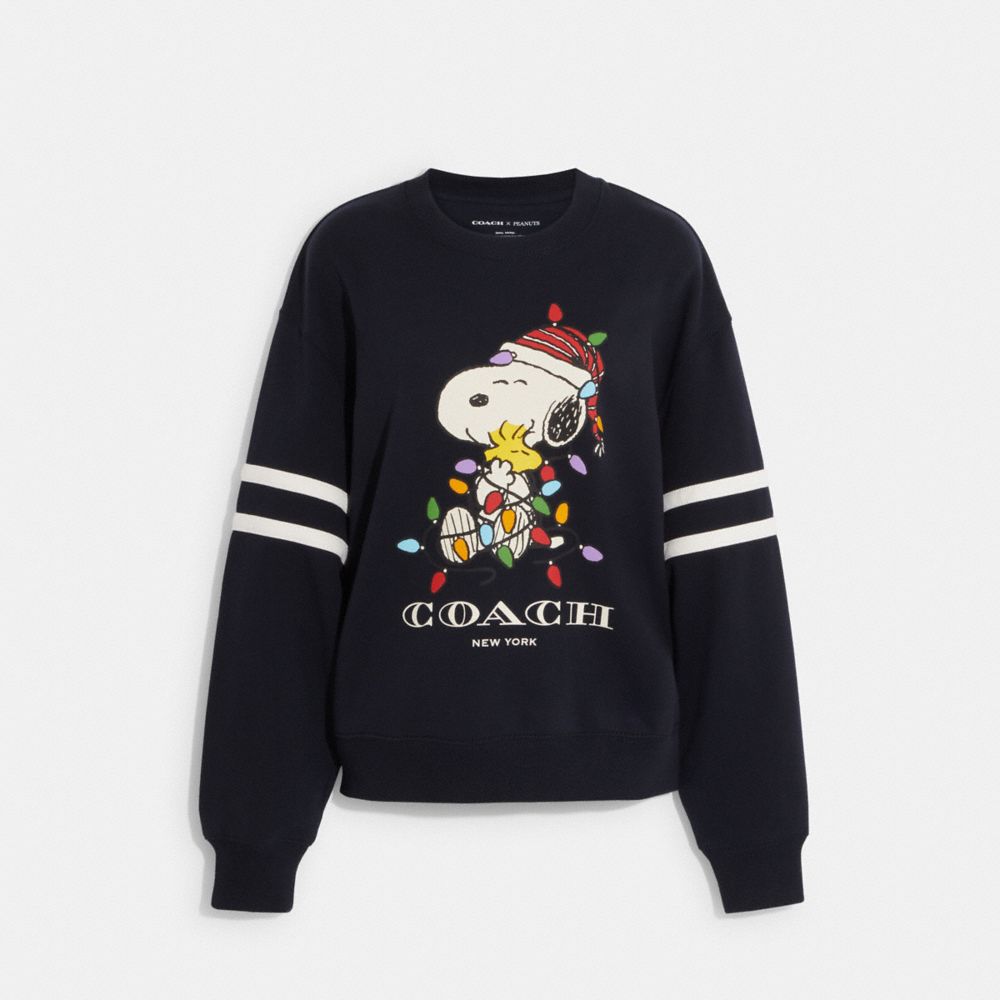 Coach X Peanuts Snoopy Lights Crewneck - CE458 - Navy