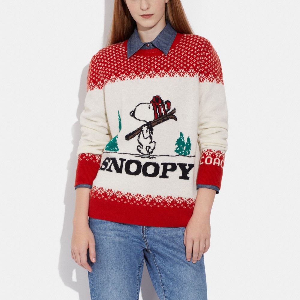 COACH X PEANUTS SNOOPY SKI CREWNECK