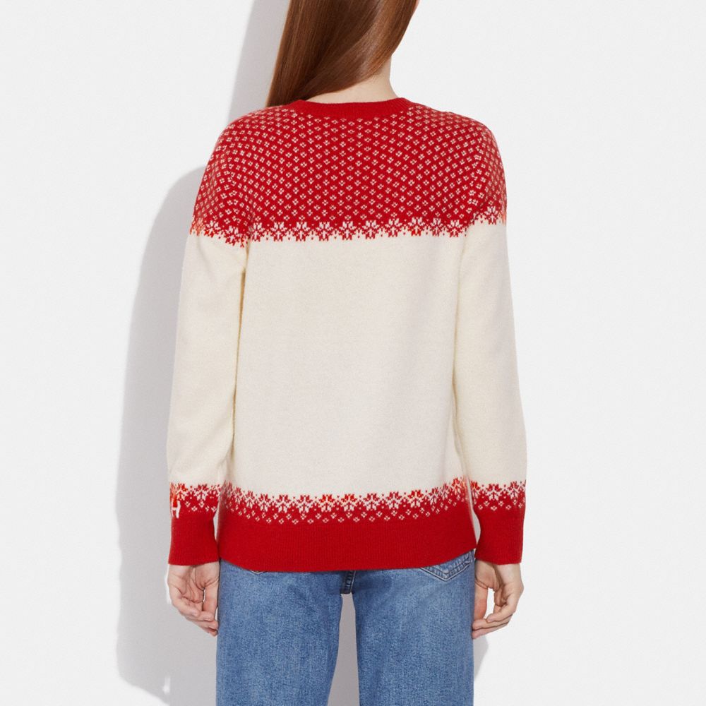 COACH X PEANUTS SNOOPY SKI CREWNECK