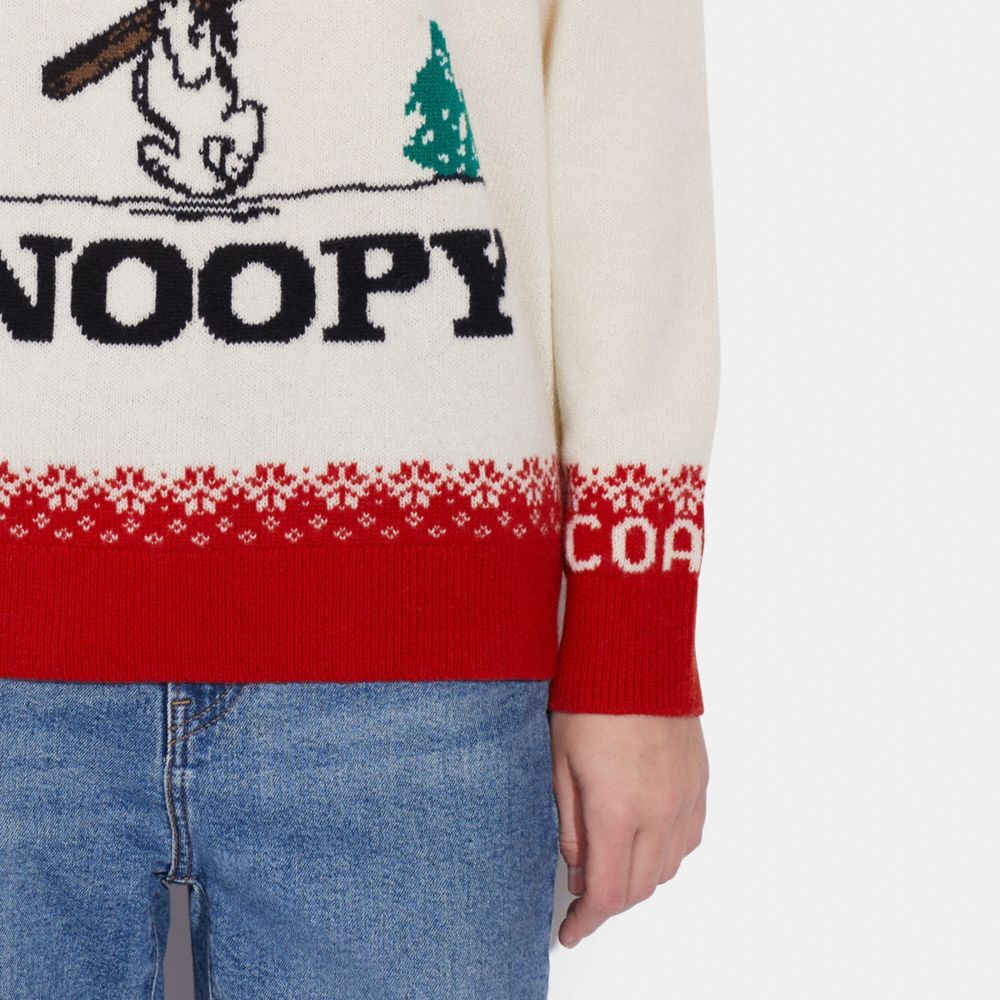 COACH X PEANUTS SNOOPY SKI CREWNECK
