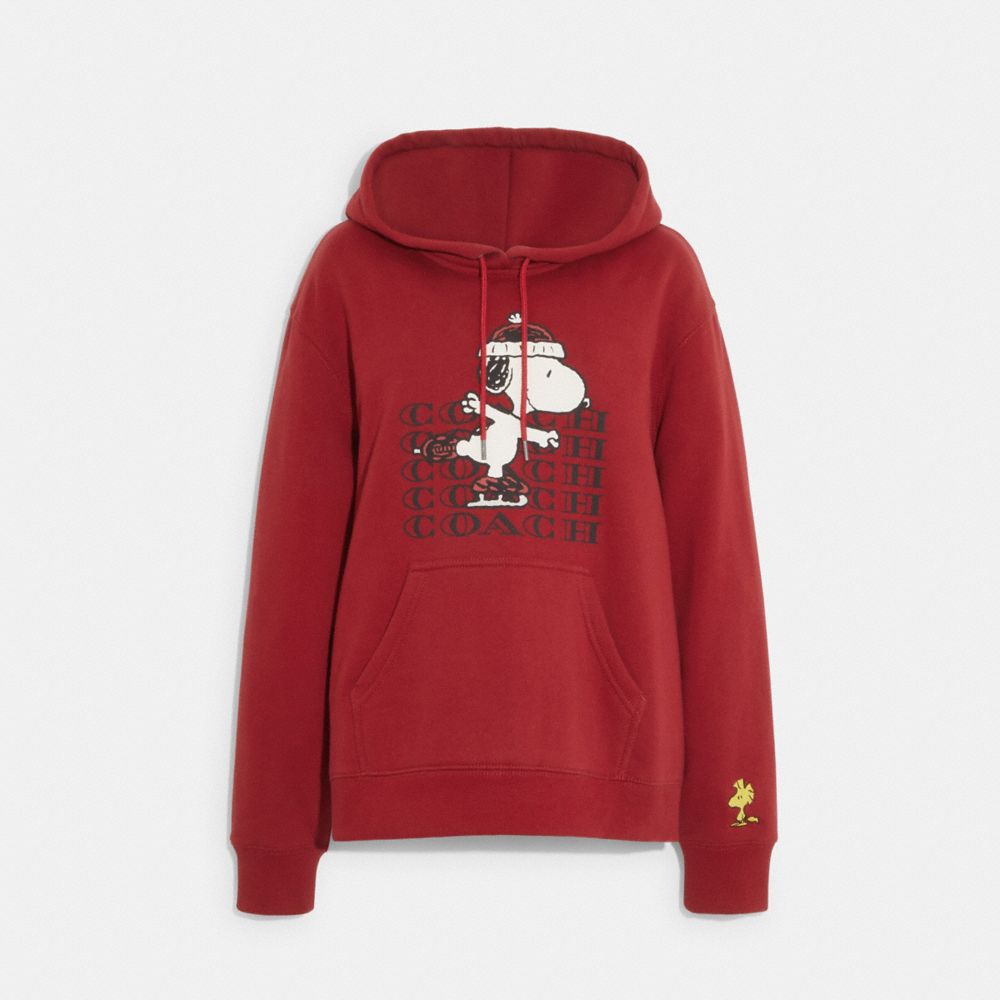 Coach X Peanuts Snoopy Ice Skate Hoodie - CE460 - 1941 Red