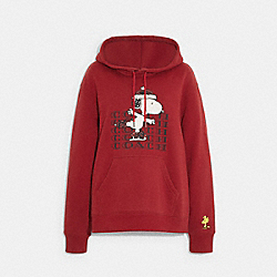 COACH CE460 Coach X Peanuts Snoopy Ice Skate Hoodie 1941 RED