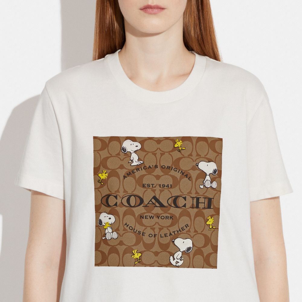 COACH X PEANUTS SIGNATURE SNOOPY T-SHIRT