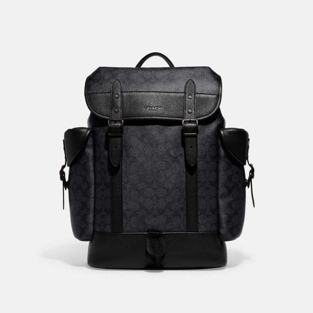 CE472 - Hitch Backpack In Signature Canvas Charcoal