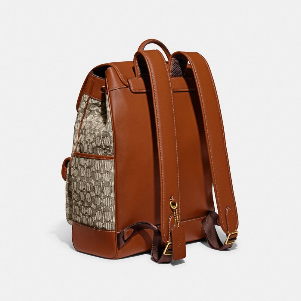 FRANKIE BACKPACK IN SIGNATURE TEXTILE JACQUARD display picture 1