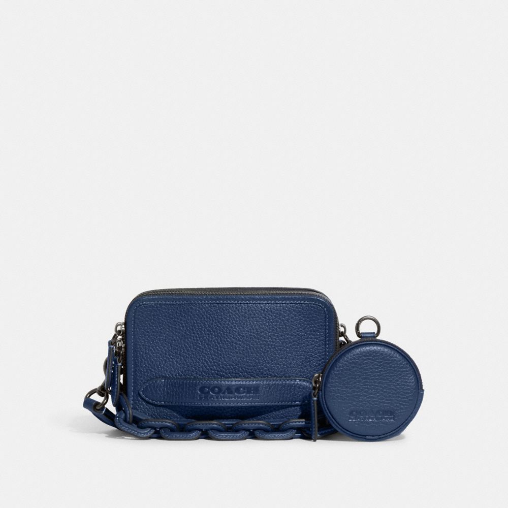 COACH CE482 Charter Crossbody With Hybrid Pouch Deep Blue