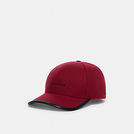 COACH CE485 Signature Wool Baseball Hat Red/Black