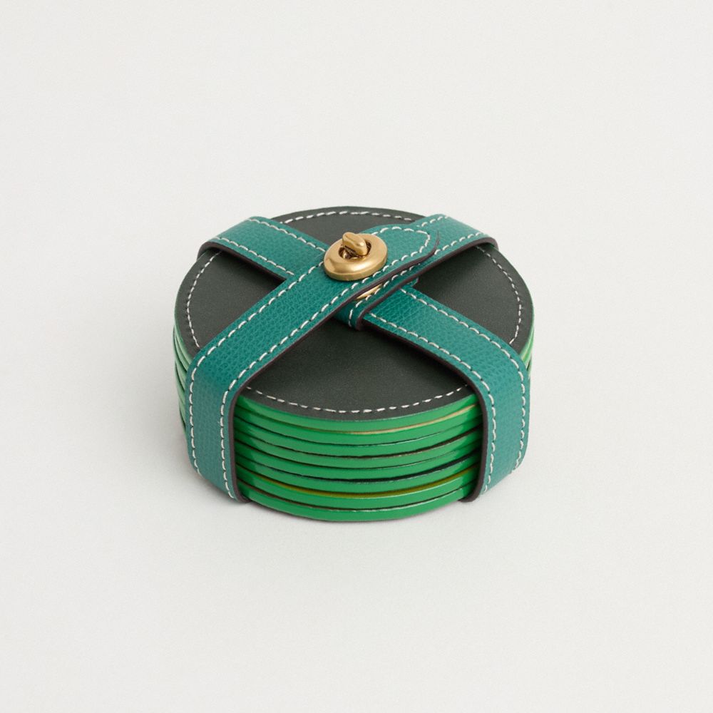 Remade Coaster Set - CE490 - Green Multi