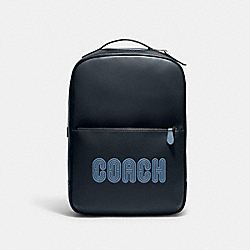 COACH CE493 Westway Backpack In Colorblock With Coach Patch BLACK ANTIQUE NICKEL/MIDNIGHT/BLACK