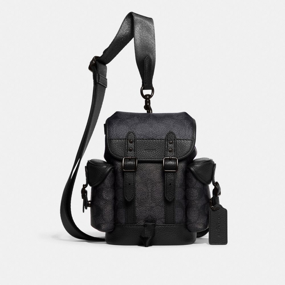 CE506 - Hitch Backpack 13 In Signature Canvas Charcoal