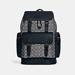 COACH CE523 Sprint Backpack In Signature Jacquard QB/NAVY/MIDNIGHT