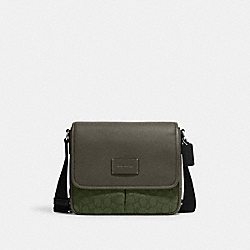 COACH CE534 Sprint Map Bag 25 In Signature Jacquard SILVER/OLIVE DRAB/UTILITY GREEN