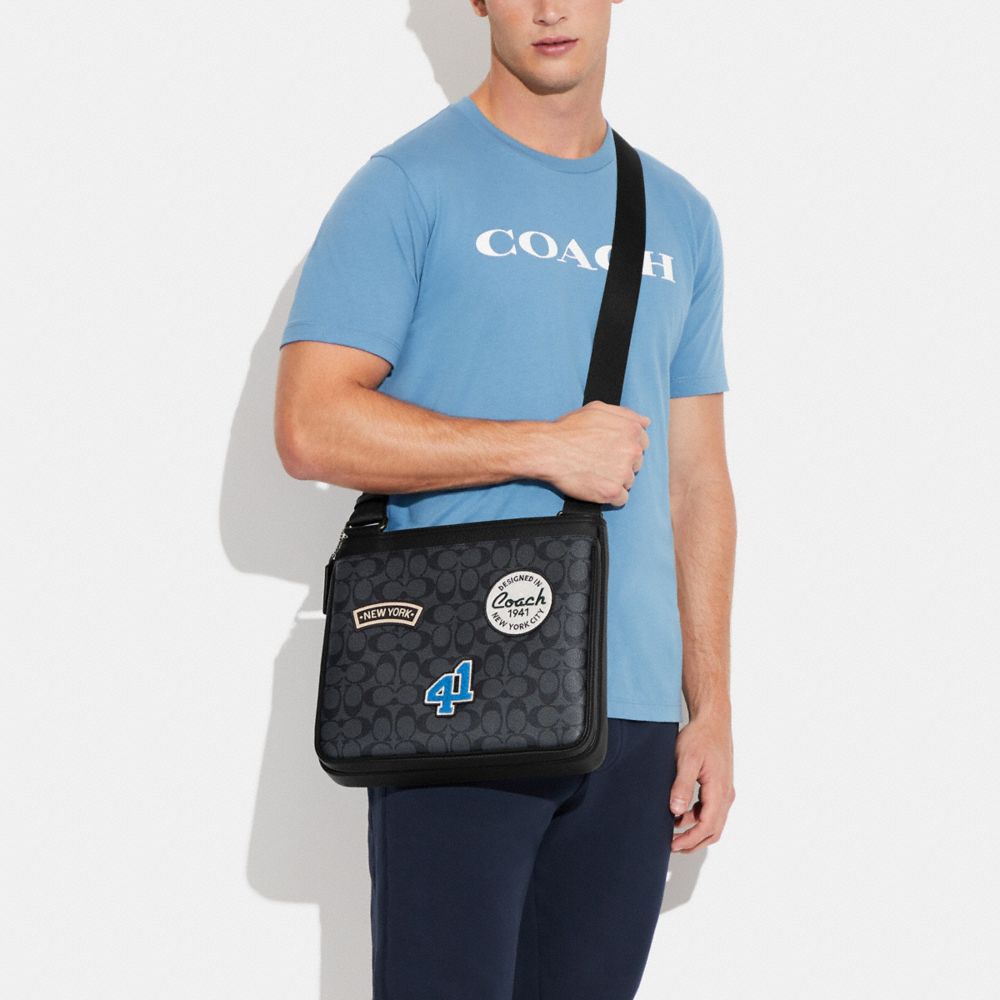 GRANGER FILE CROSSBODY IN SIGNATURE CANVAS WITH SKI PATCHES