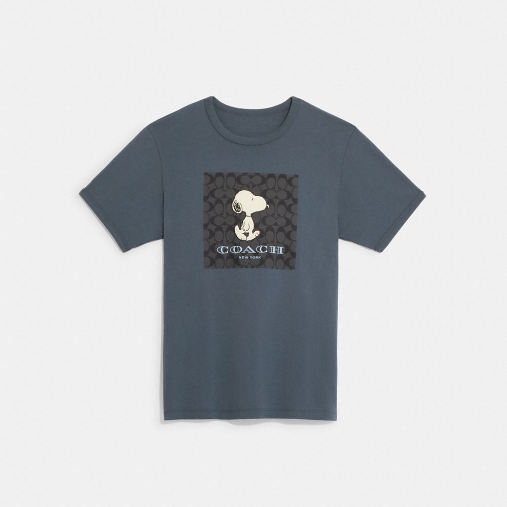 Coach X Peanuts Signature Snoopy T Shirt - CE544 - Navy