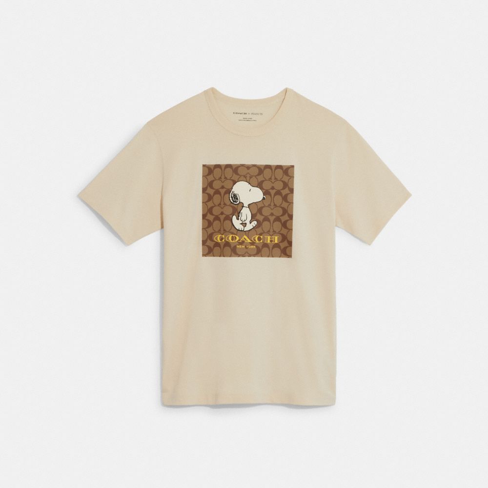 Coach X Peanuts Signature Snoopy T Shirt - CE544 - Cream/Yellow