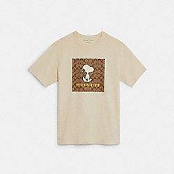 COACH CE544 Coach X Peanuts Signature Snoopy T Shirt CREAM/YELLOW