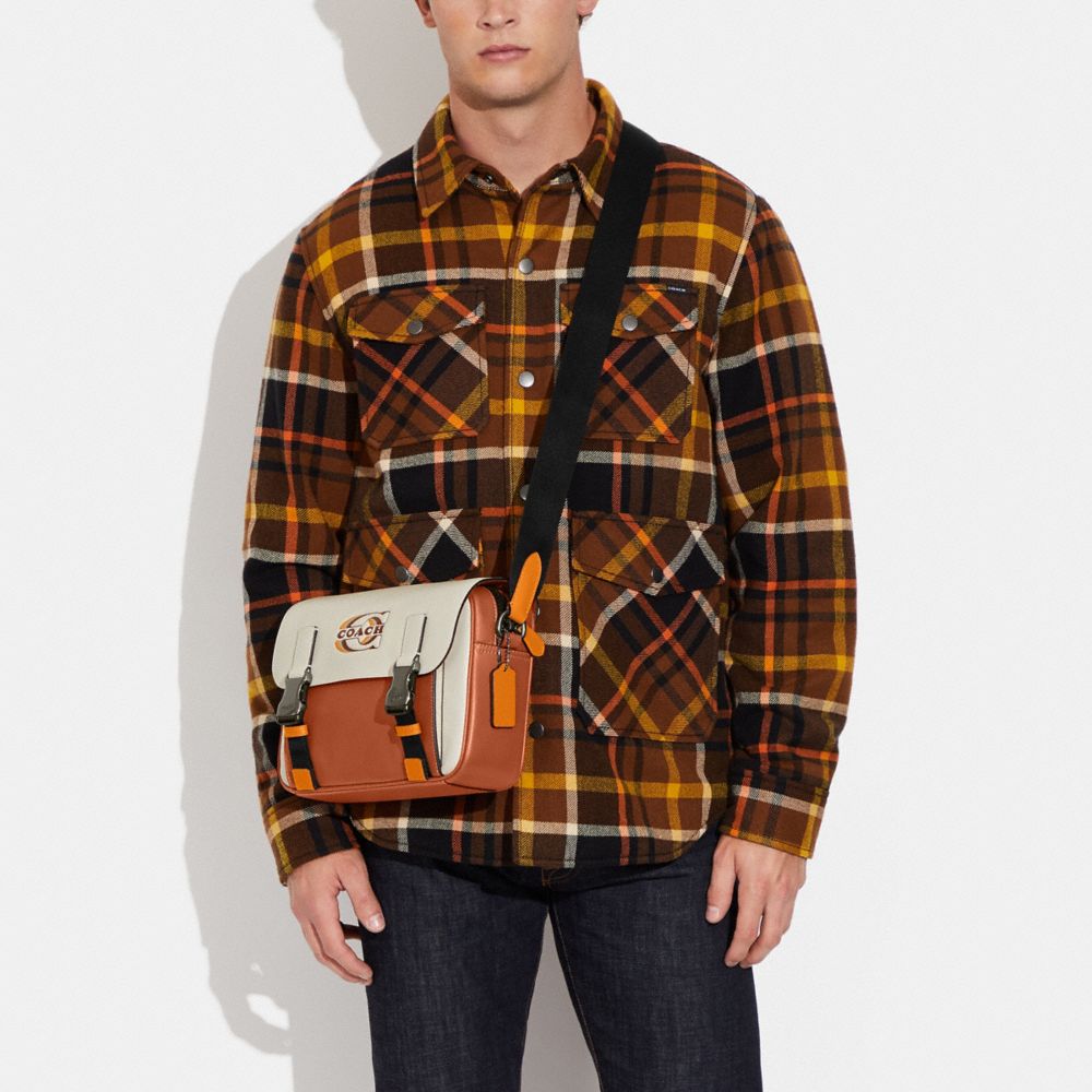 TRACK CROSSBODY WITH COACH STAMP