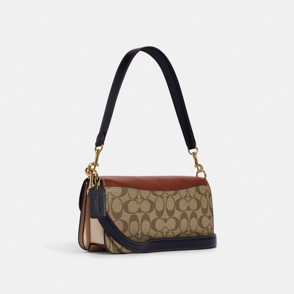 MORGAN SHOULDER BAG IN COLORBLOCK SIGNATURE CANVAS