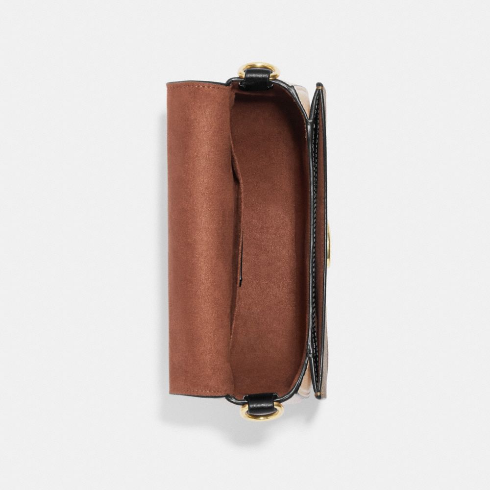 MORGAN SADDLE BAG IN COLORBLOCK SIGNATURE CANVAS