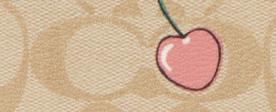 KLARE CROSSBODY IN SIGNATURE CANVAS WITH HEART CHERRY PRINT