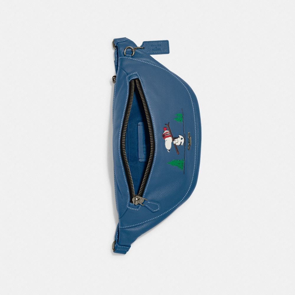 COACH X PEANUTS WARREN BELT BAG WITH SNOOPY MOTIF