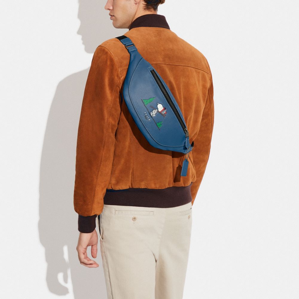 COACH X PEANUTS WARREN BELT BAG WITH SNOOPY MOTIF