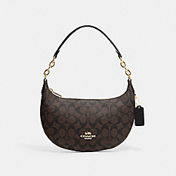 COACH CE620 Payton Hobo In Signature Canvas GOLD/BROWN BLACK