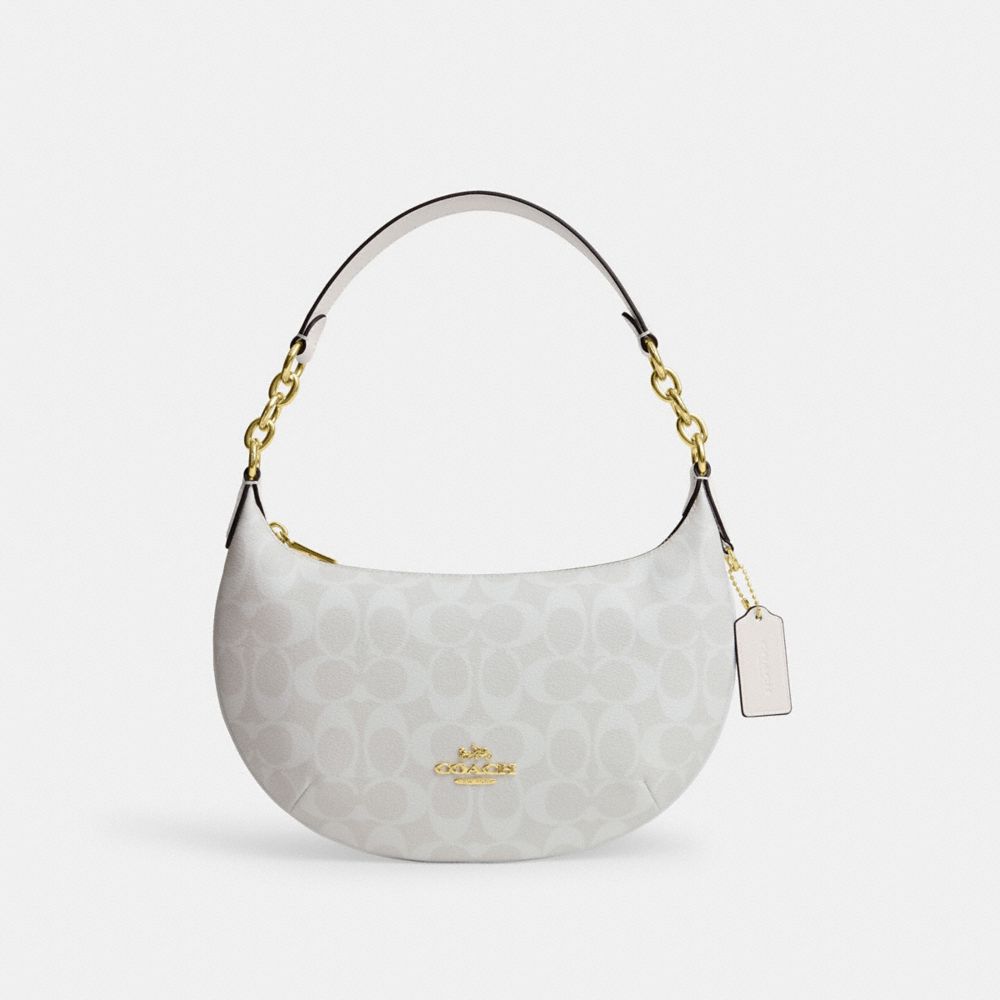 COACH CE620 Payton Hobo In Signature Canvas GOLD/CHALK/GLACIERWHITE