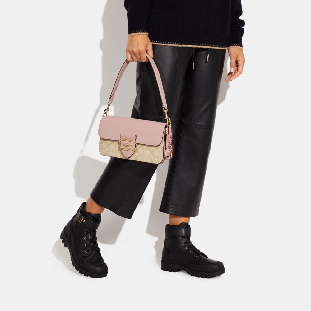 MORGAN SHOULDER BAG IN SIGNATURE CANVAS