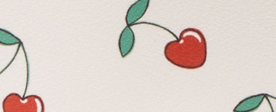 MOLLIE TOTE WITH HEART CHERRY PRINT